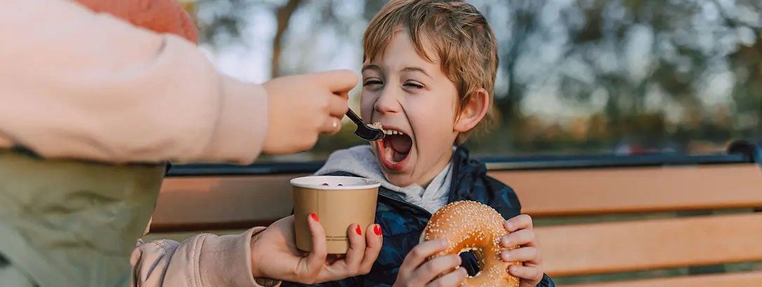 Boy with doughnut