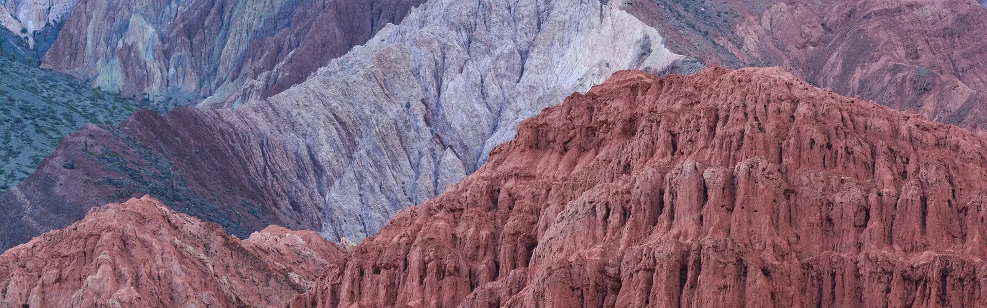 Pastel striated mountains