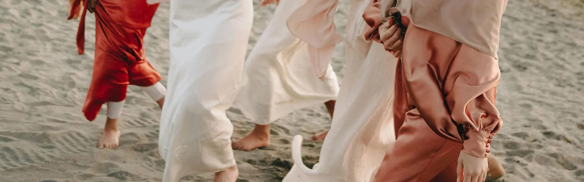 Women walking on a beach