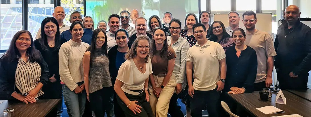 A group of Givaudan managers participating in one of the wellbeing trainings